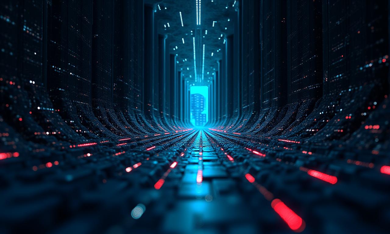 Un mélange abstrait d'art numérique et de code symbolisant l'innovation culturelle et la technologie.