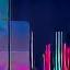 Icône de graphiques complexes et colorés symbolisant la visualisation de données